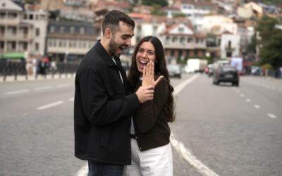 Maxim proposes to his partner in Tbilisi Georgia